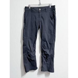 Prana Hiking Pants Womens 6 Halle Convertible Roll Gray Active Outdoors Charcoal
